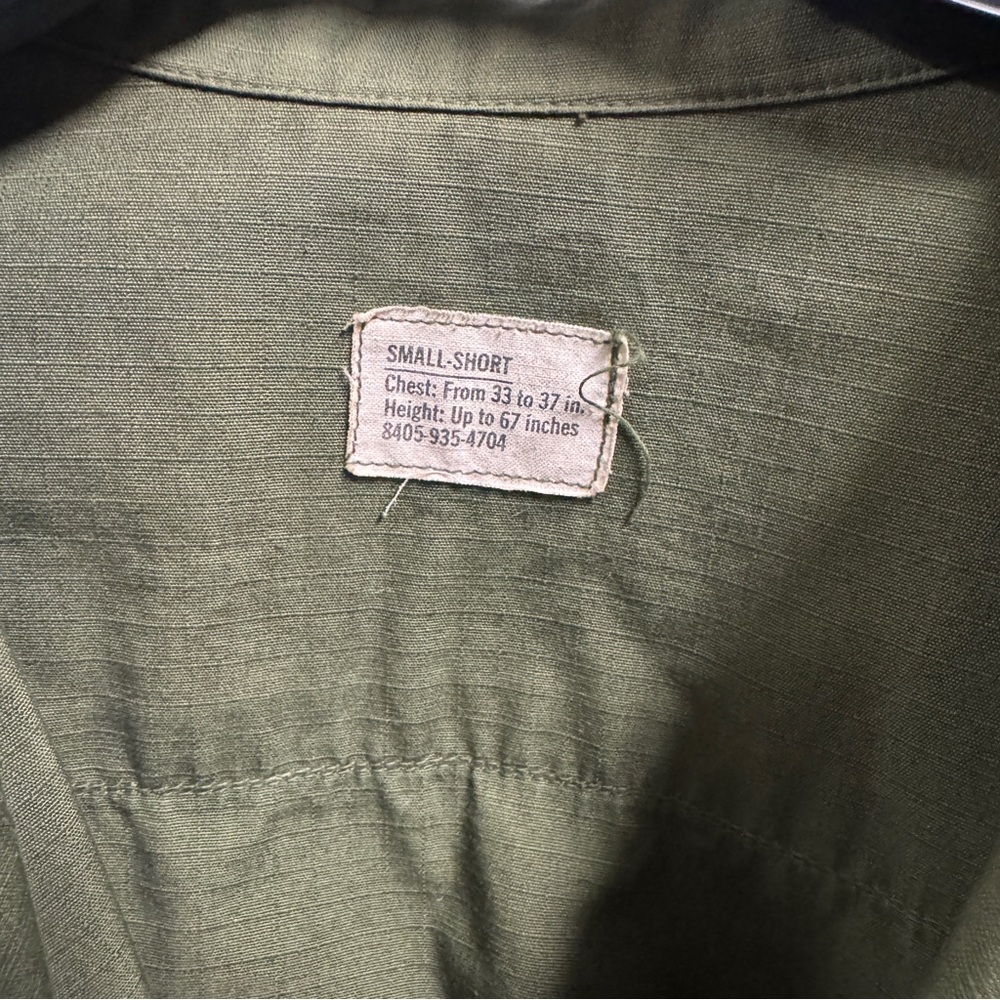 Vintage Khaki Green 60s Military Jacket - Picture 4 of 9